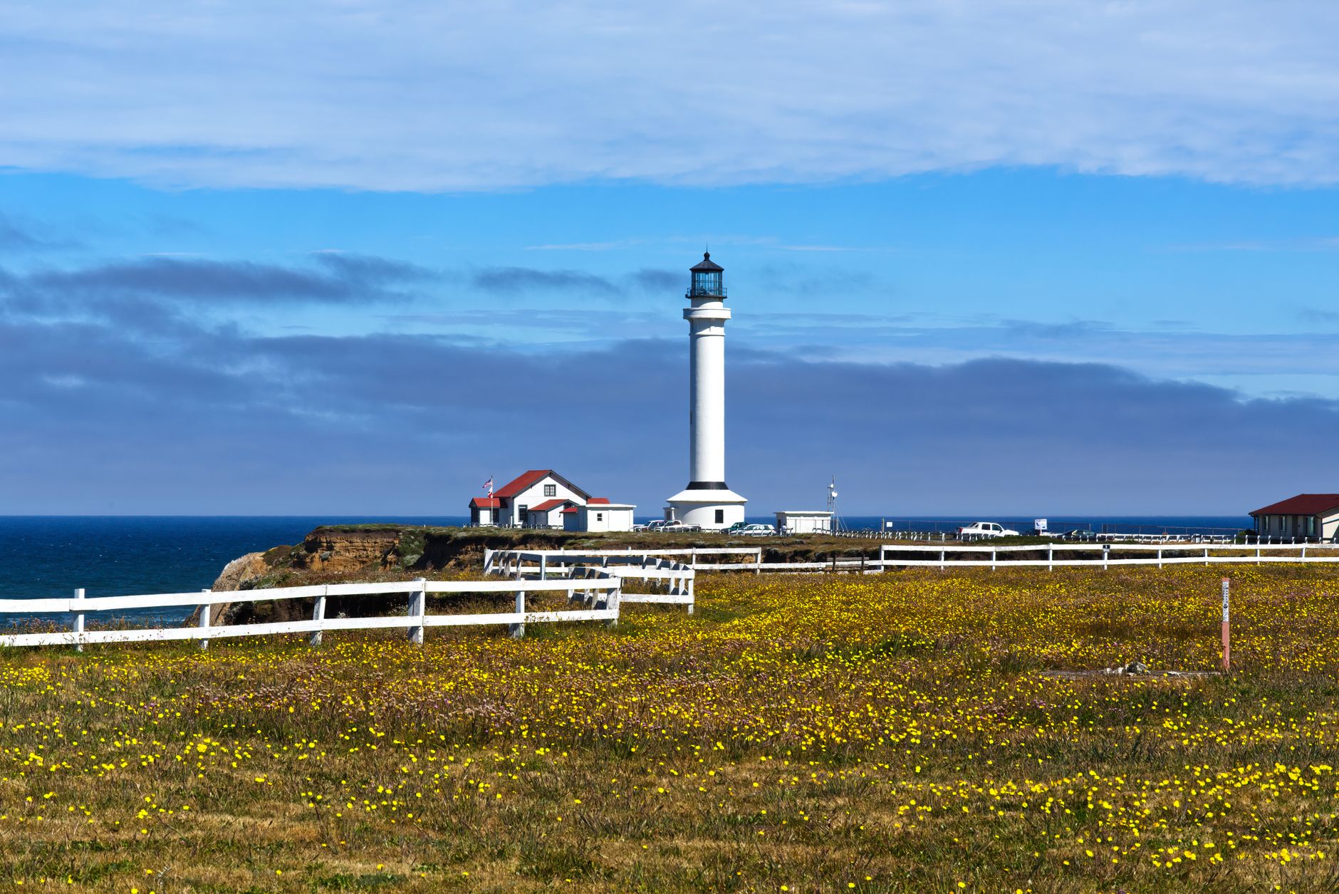 A lighthouse on the Santa Cruz coast